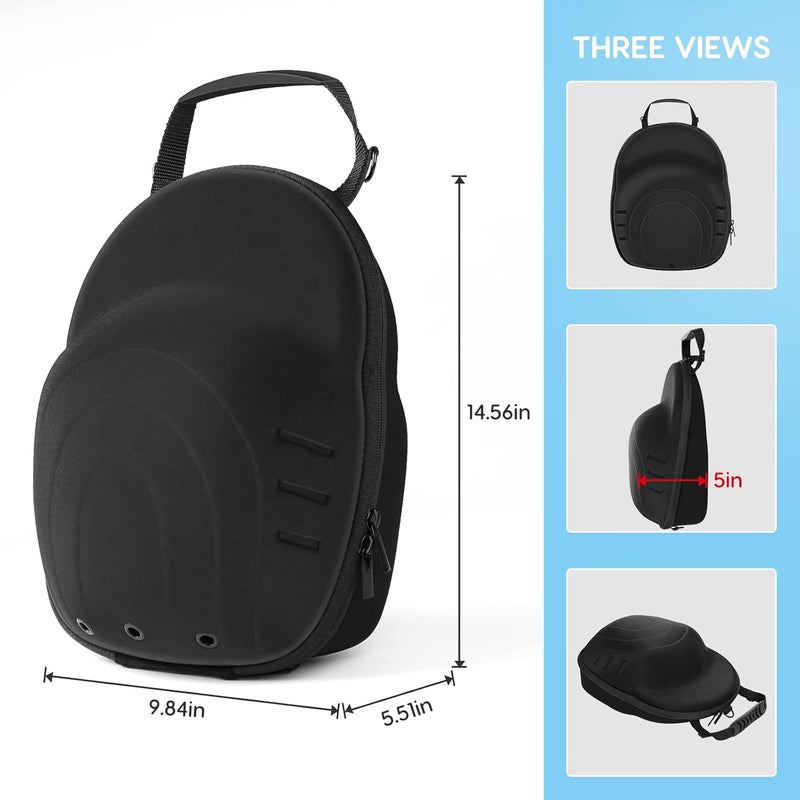 MOSLA Hat Case for Baseball Caps,Hat Carrier Travel Case Ball Cap Carrier Hat Box Organizer Carry On Hat Bag Backpack with Adjustable Shoulder Strap - Image 2